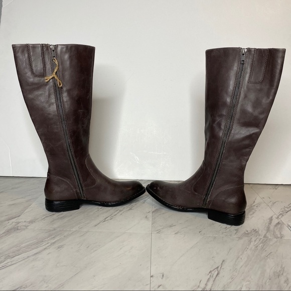New! Born North Gray Leather Riding Boot 6M - Picture 5 of 14